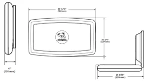 Table à langer murale horizontale