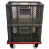 Chariot de rangement - 2 bacs + plateforme roulante