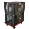 Chariot de rangement - 2 bacs + plateforme roulante