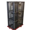 Chariot de rangement - 3 bacs + plateforme roulante