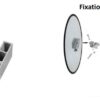 Miroir de surveillance en inox - 40 x 60 cm