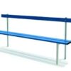 Banc de vestiaire avec dossier - Fixation murale et au sol