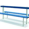 Banc de vestiaire avec dossier - Fixation au sol