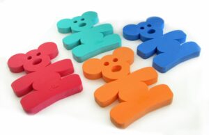 Figurine mousse – Ourson – Lot de 4