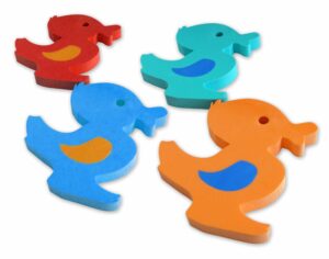 Figurine mousse – Canard – Lot de 4