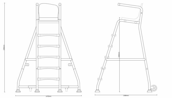 Chaise de surveillance Inox 316 – Image 2