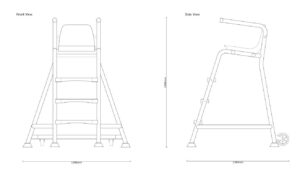 Chaise de surveillance Inox 316 – 150 cm