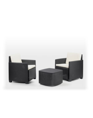 Salon de jardin – Libra – 2 fauteuils et 1 table basse