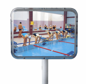 Miroir de surveillance – 80 x 100 cm – Visibilité : 35 m