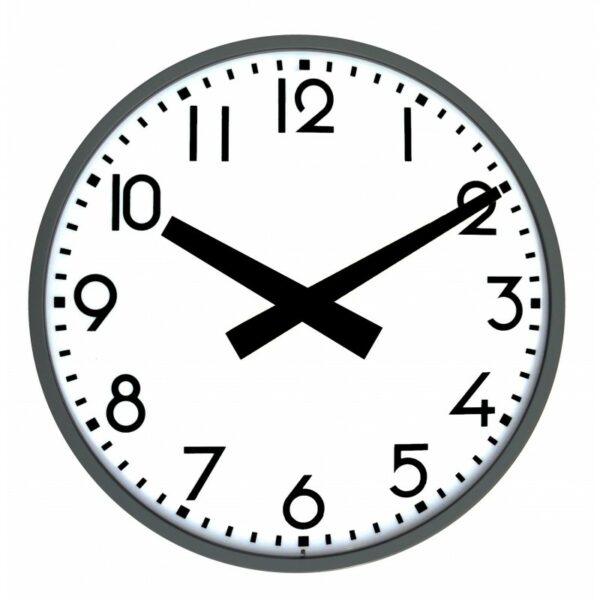 Horloge analogique étanche double face - radio-pilotée - Aluminium - Ø 90 cm - Alim : pile