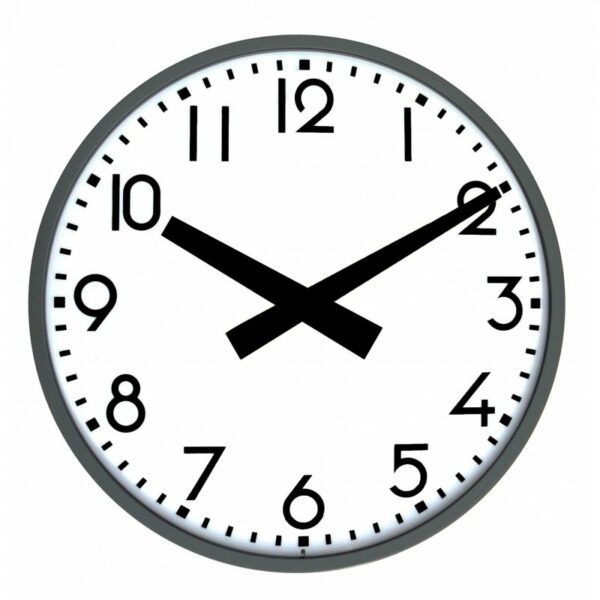Horloge analogique étanche - radio-pilotée - Aluminium - Ø 90 cm - Alim : pile