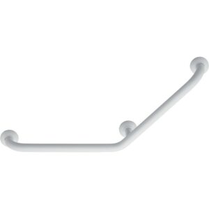 Barre d’appui coudée – 135° – 3 points – en alu – Blanc